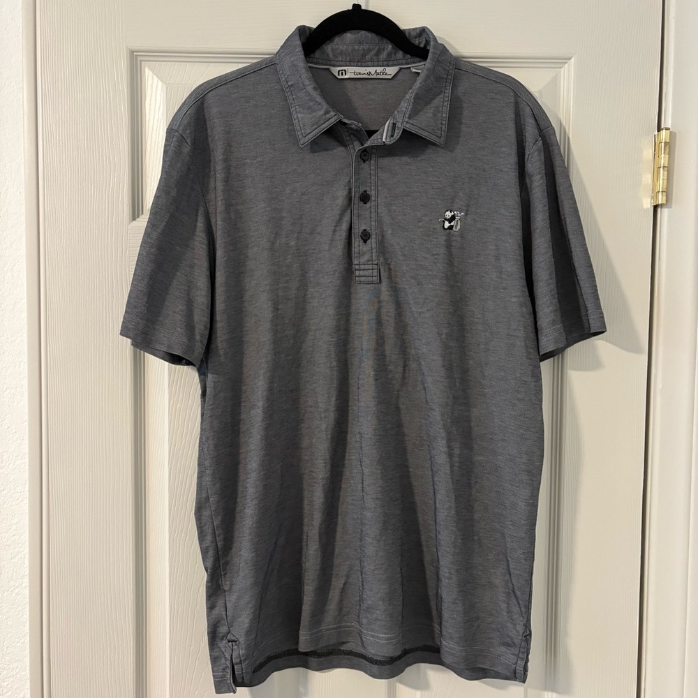 Travis Mathew Men’s Polo Golf Shirt Panda Wells Fargo Size L